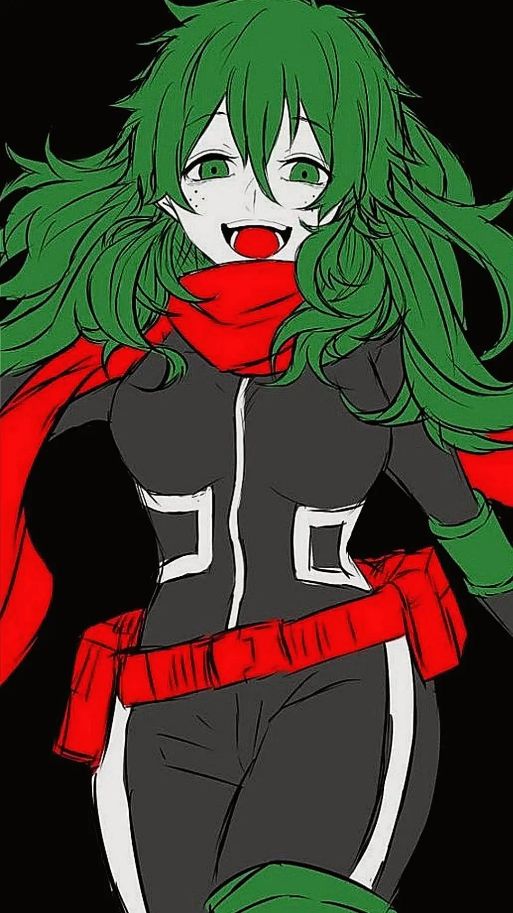 ai character: Deku villano fem background