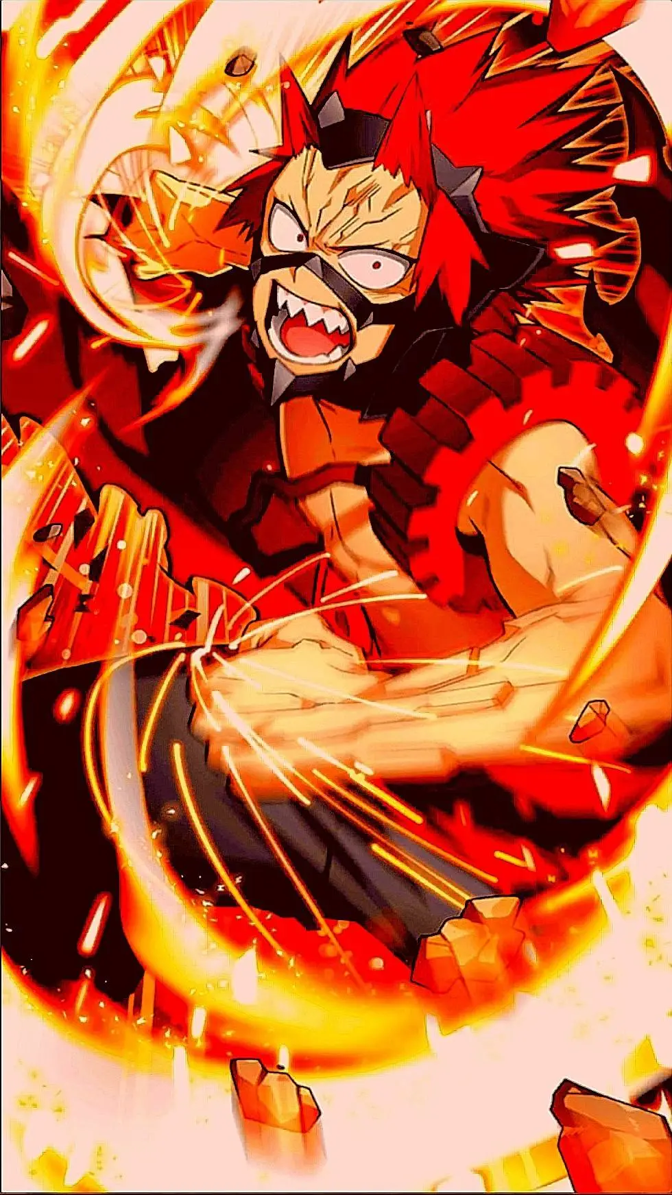ai character: Eijiro kirishima  background