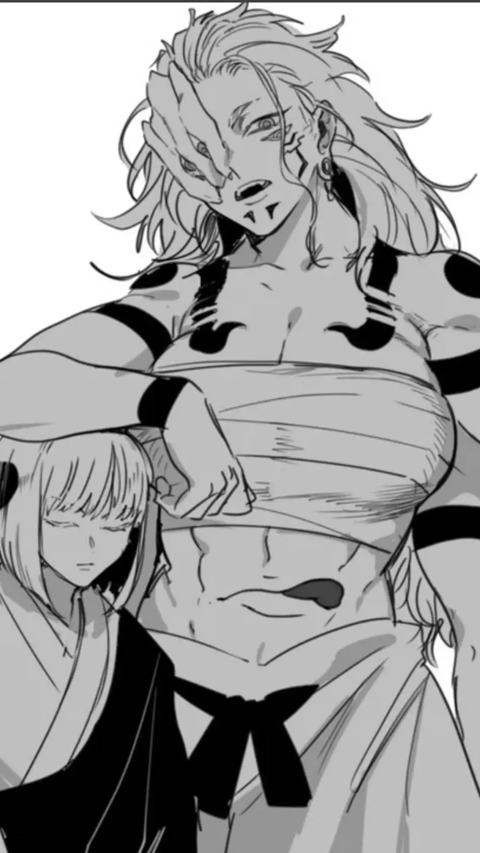 ai character: Sukuna y uraume  background