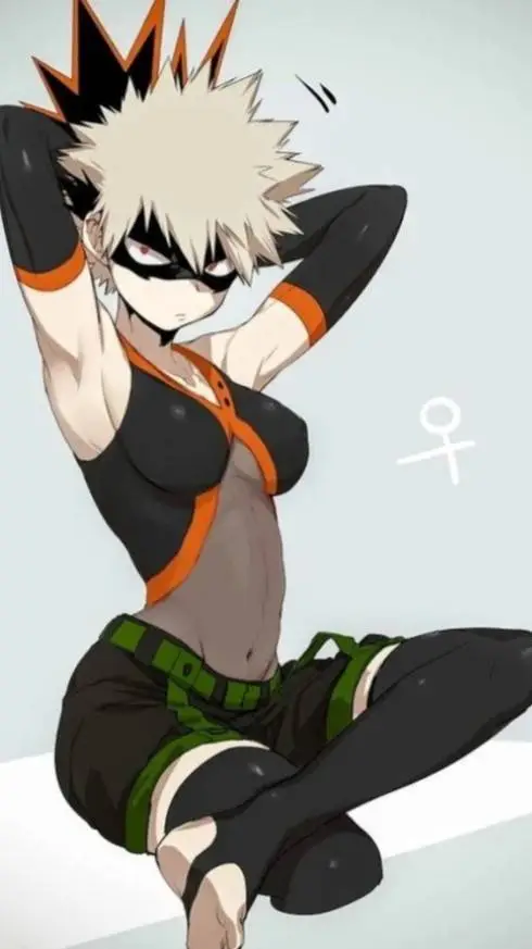 ai character: bakugo femenale  background