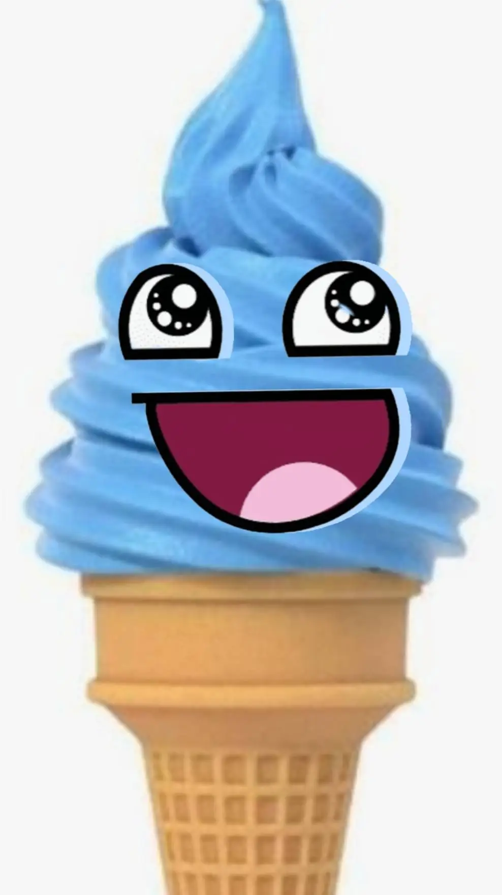 ai character: helado con cara XD background