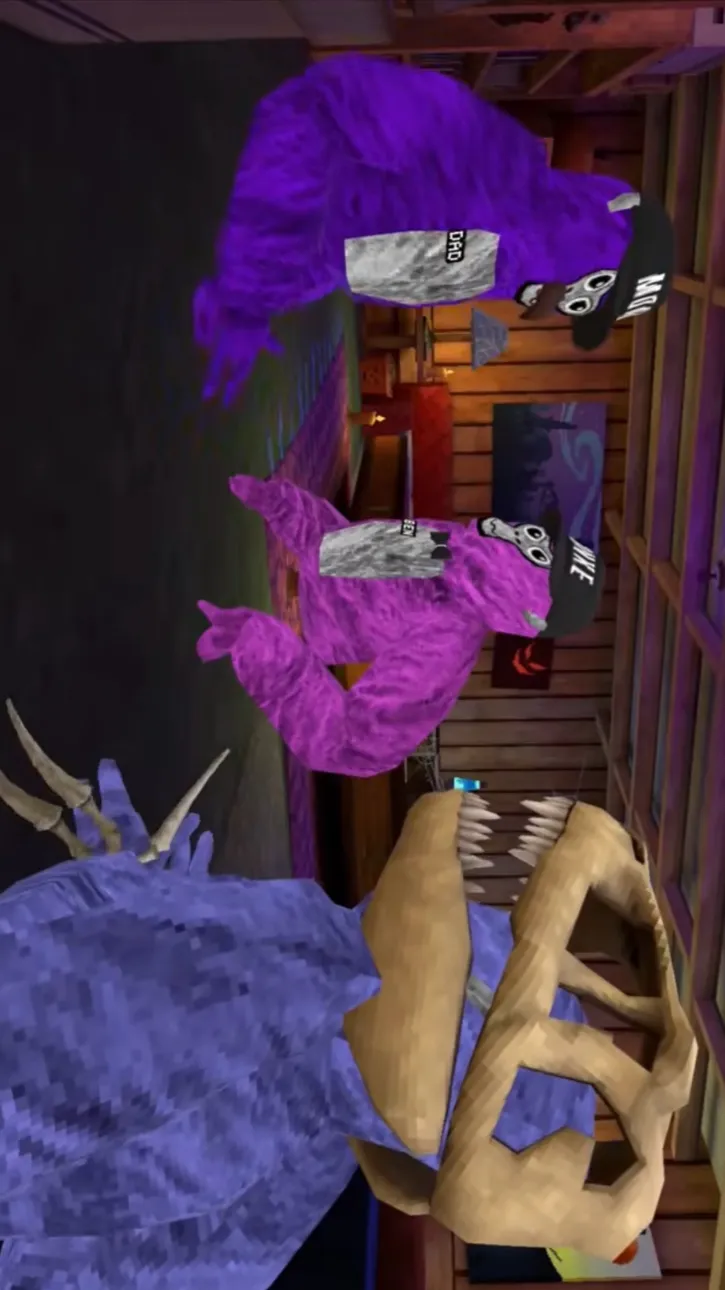 ai character: Gorilla Tag Movie background