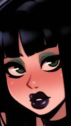 ai character: Goth girl tg tf background