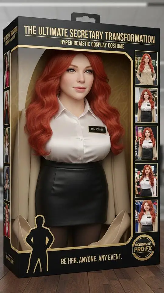 ai character: Secretary costume  background