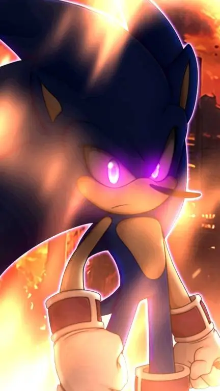 ai character: Sonic black  background