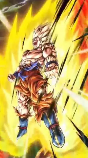 ai character: Goku SSJ NAMEK background