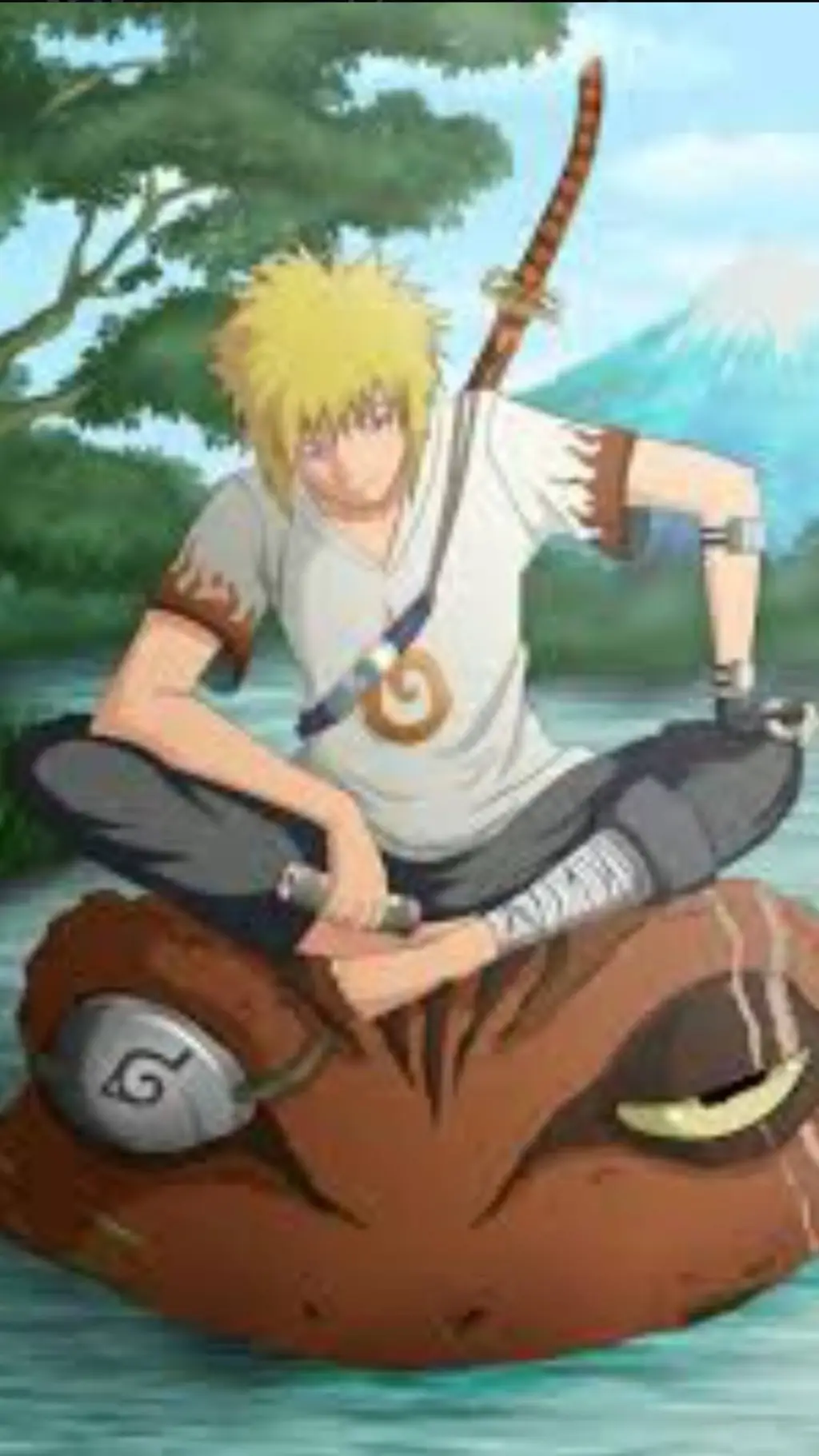 ai character: Minato Namikaze background