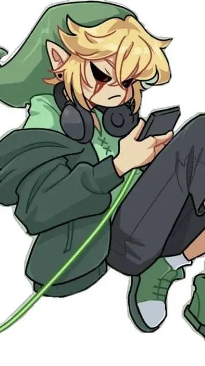 ai character: ben drowned💚📱 background
