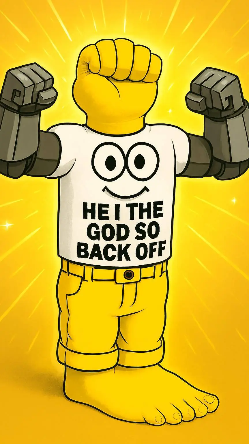 ai character: silly god  background