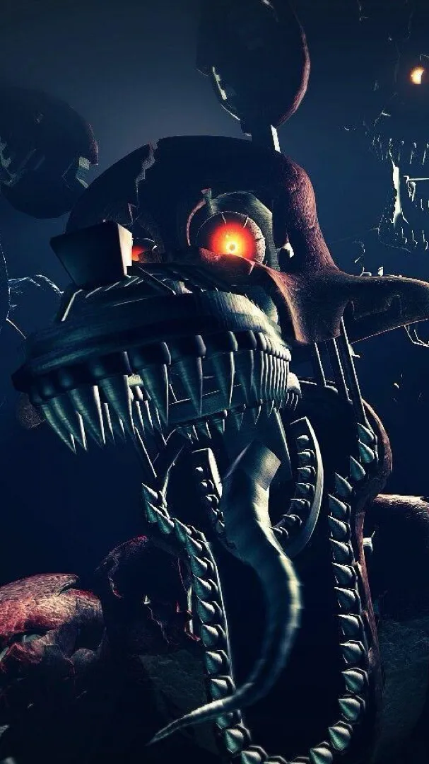 ai character: Nightmare foxy background