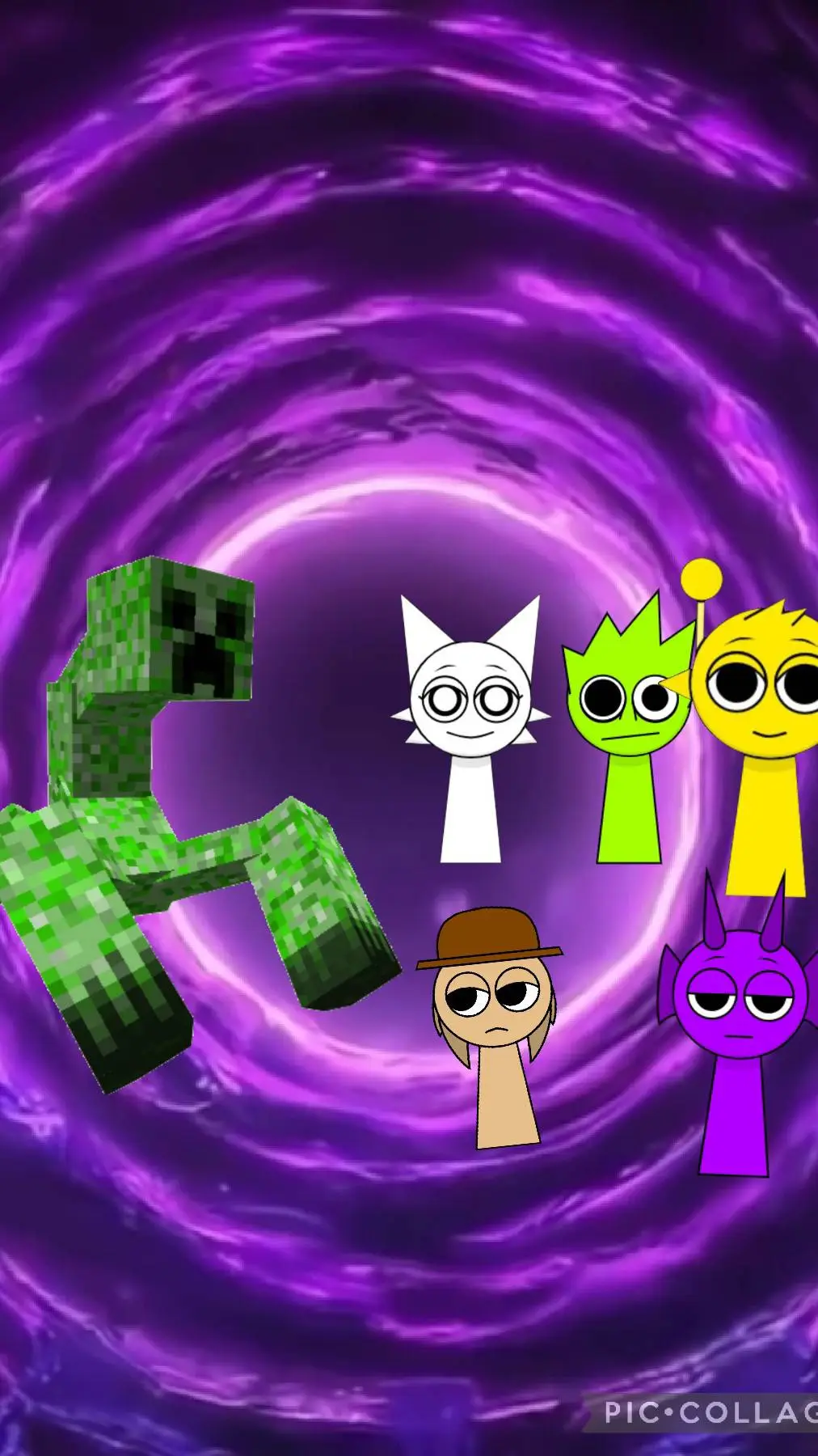 ai character: Creeper 🆚 Sprunki background