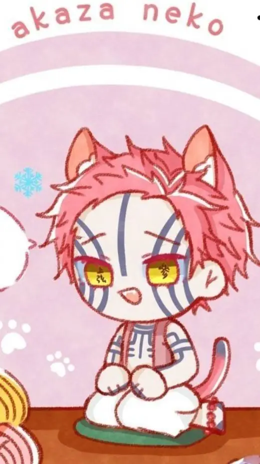 ai character: Chaton Akaza  background