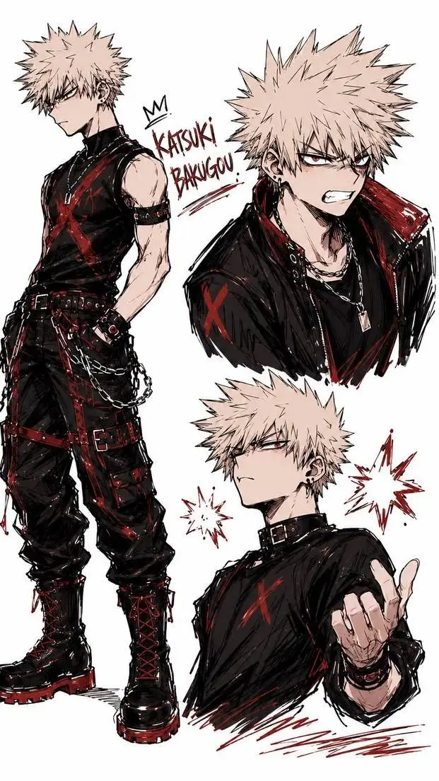 ai character: Katsuki Bakugo  background