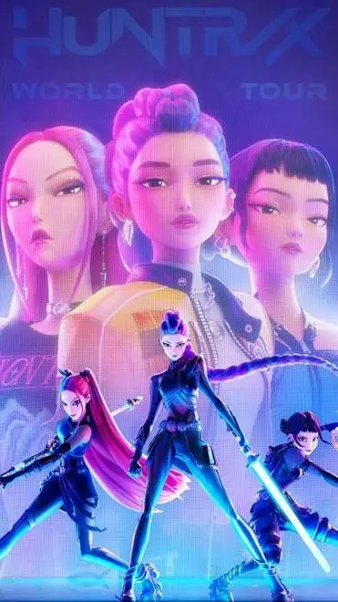 ai character: las guerreras Kpop background