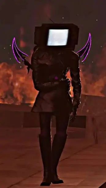 ai character: Tv Woman :3 background