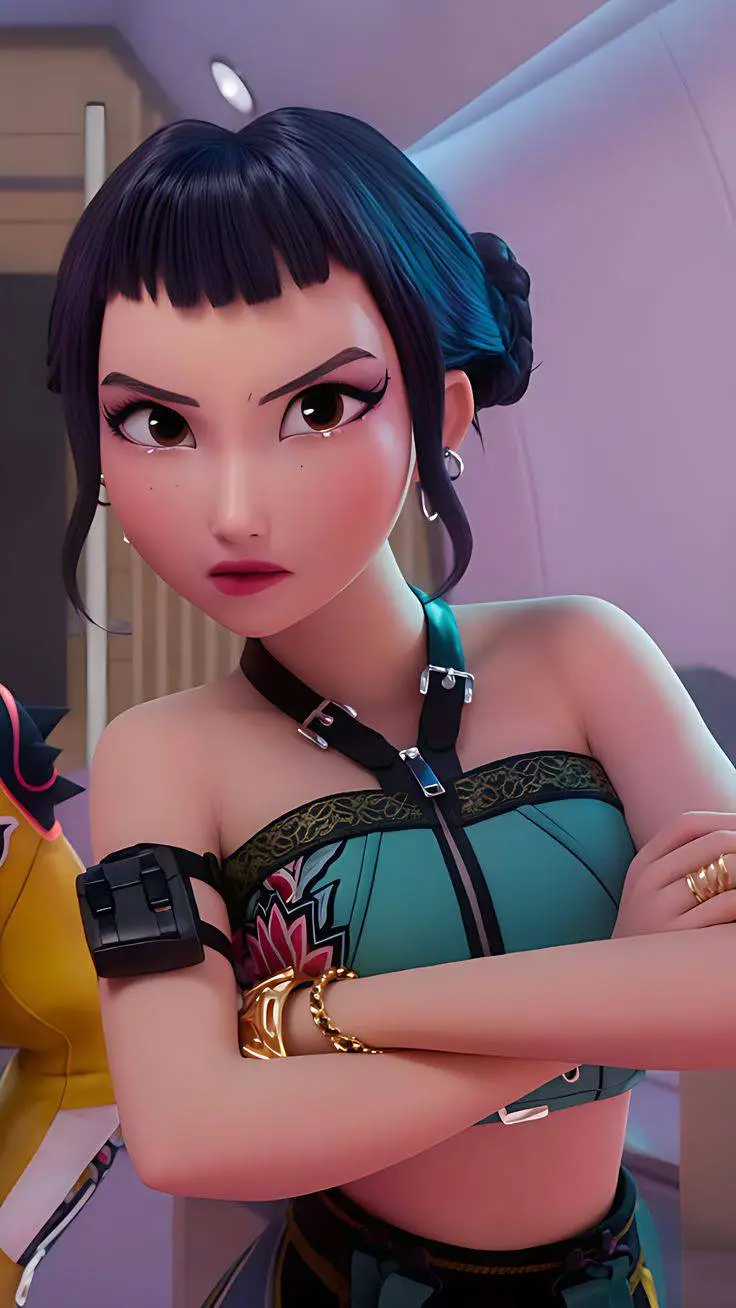 ai character: Zoey  background