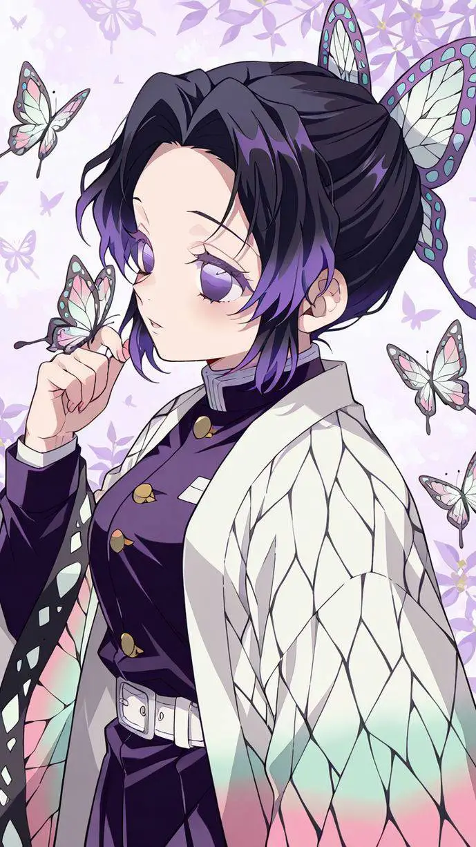 ai character: Shinobu Kocho 😔👊 background