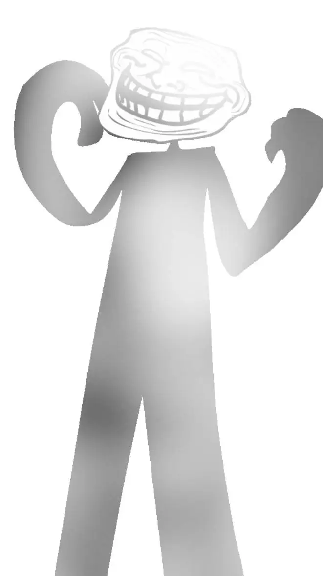 ai character: trollface god background