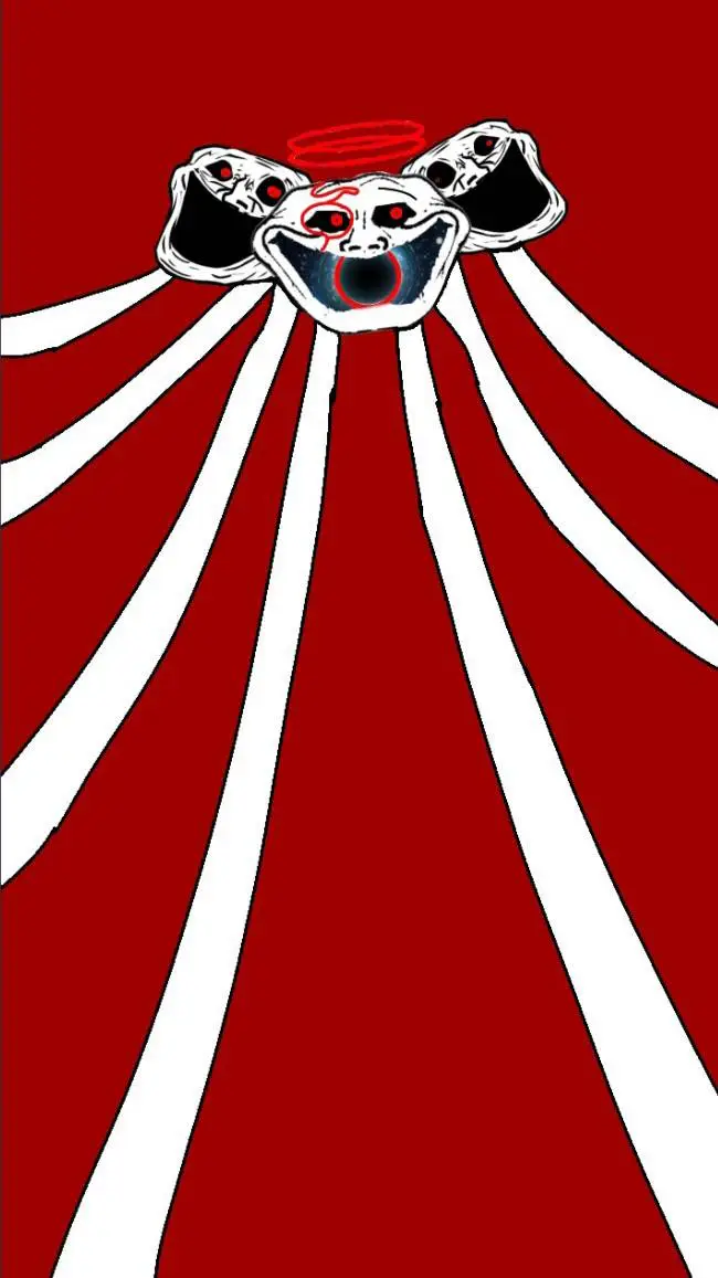 ai character: red multversal god background