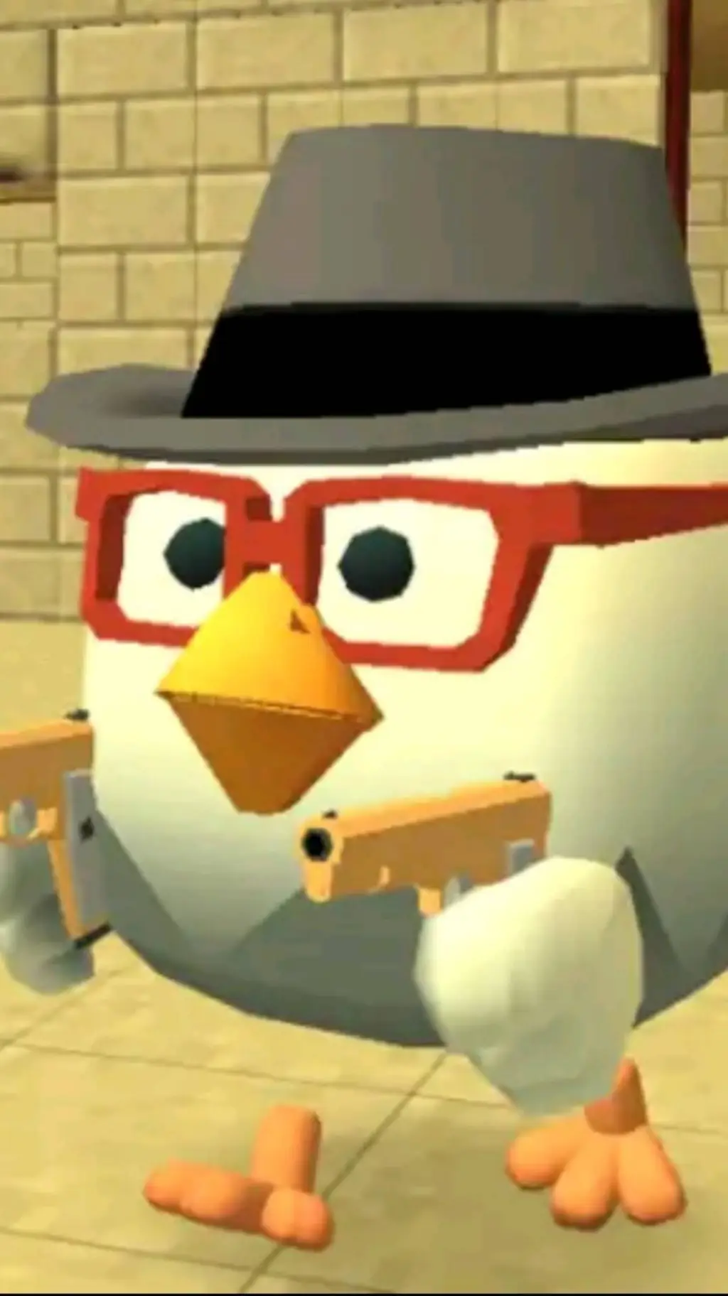 ai character: galinha com arma background