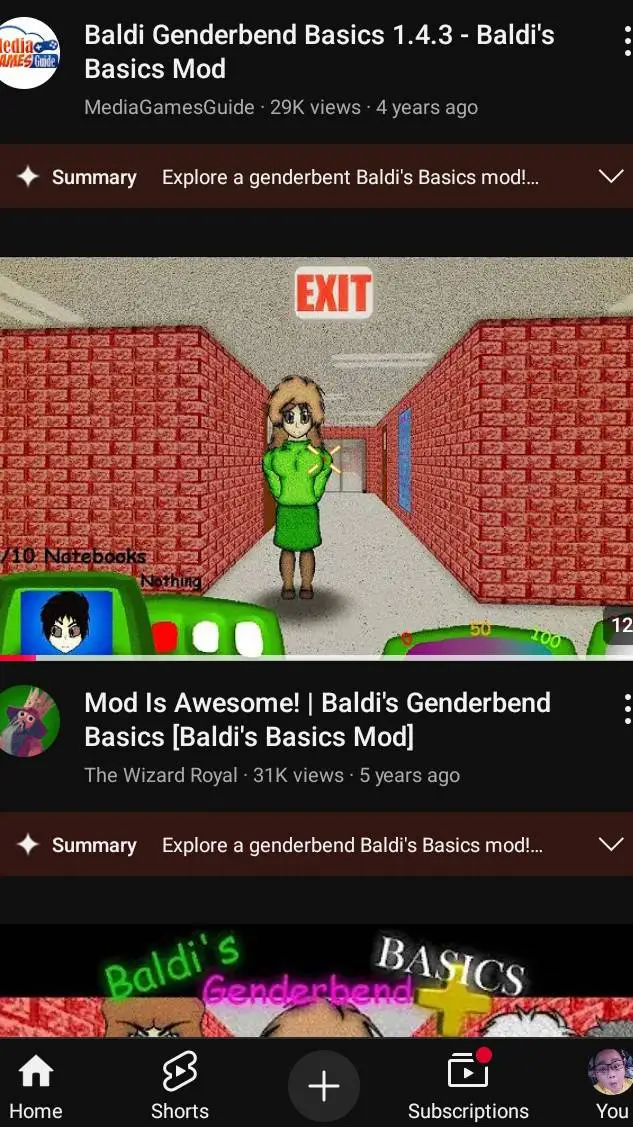 ai character: Baldi"s GenderBend background