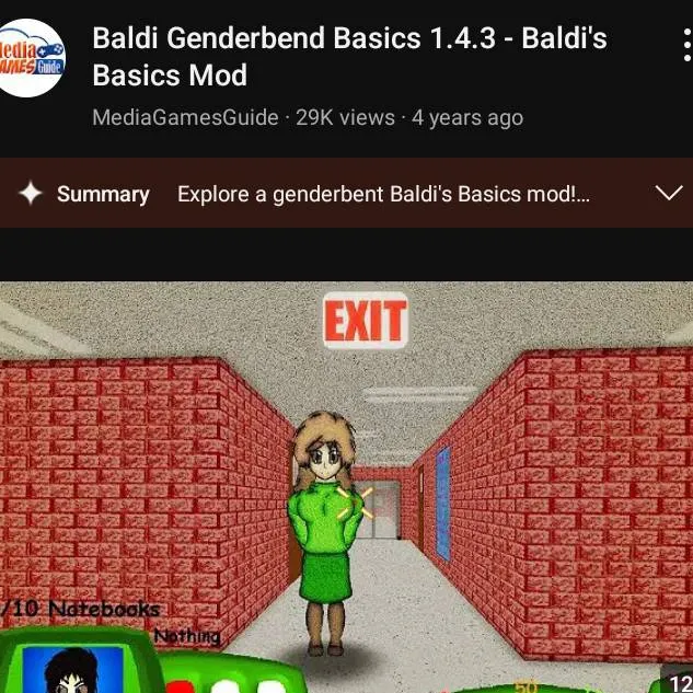 chat with ai character: Baldi"s GenderBend