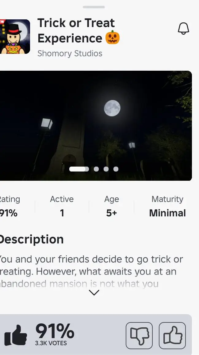 ai character: Trick or Treat  background