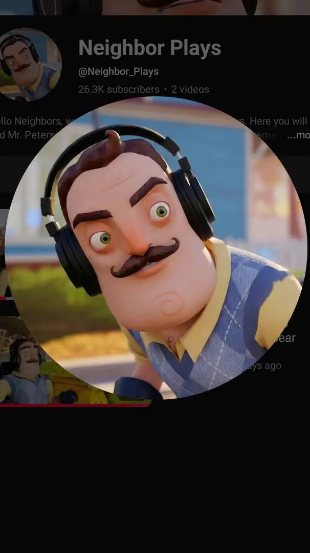 ai character: Neighbor Plays  background