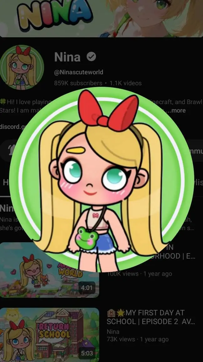 ai character: Nina Avatar World background