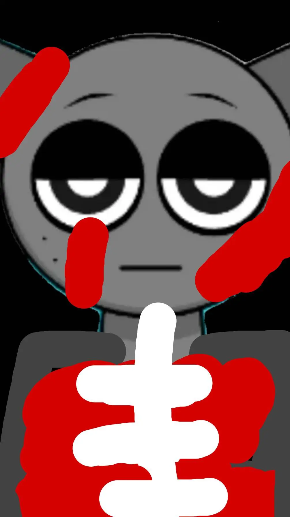 ai character: Gray blood🩸 background