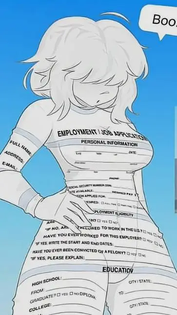 ai character: Job App Woman  background