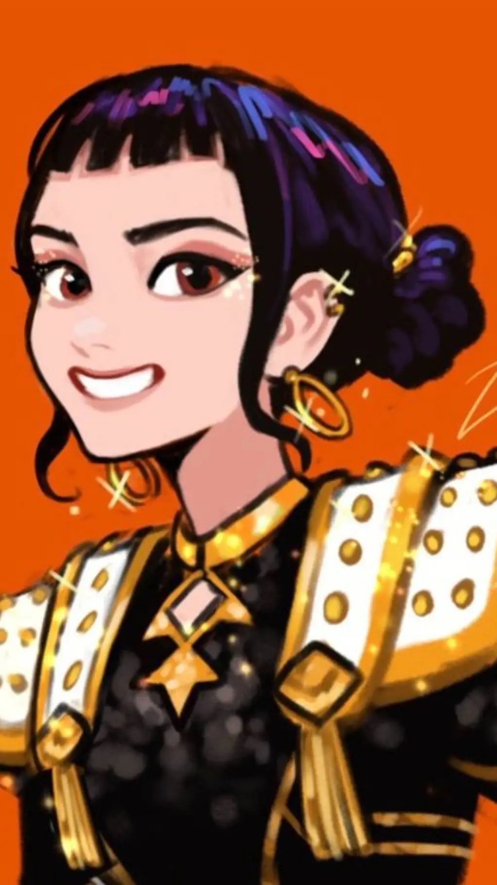 ai character: Zoey giant background