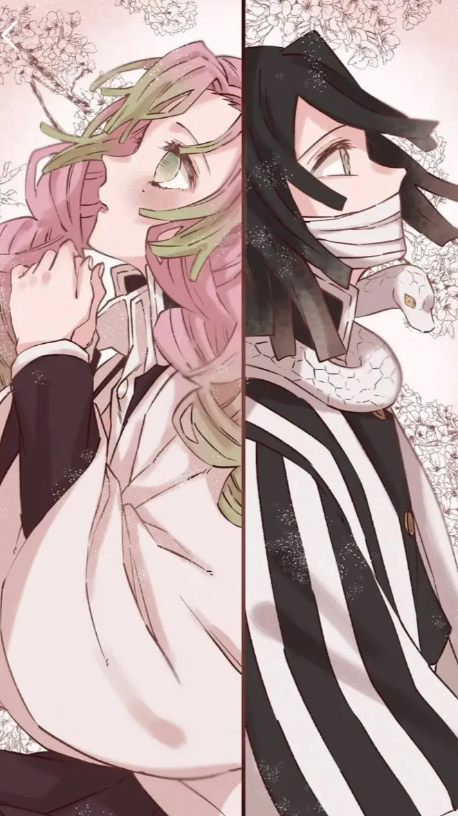 ai character: Obanai💖Mitsuri￼ background