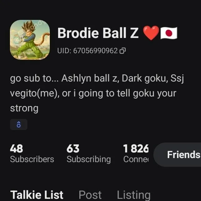 chat with ai character: Brodie ball z