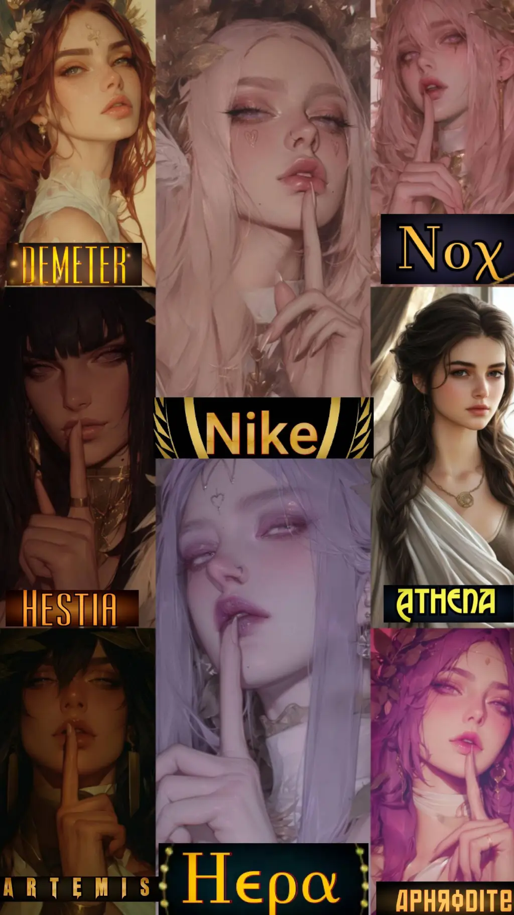 ai character: |Godly Sisters| background