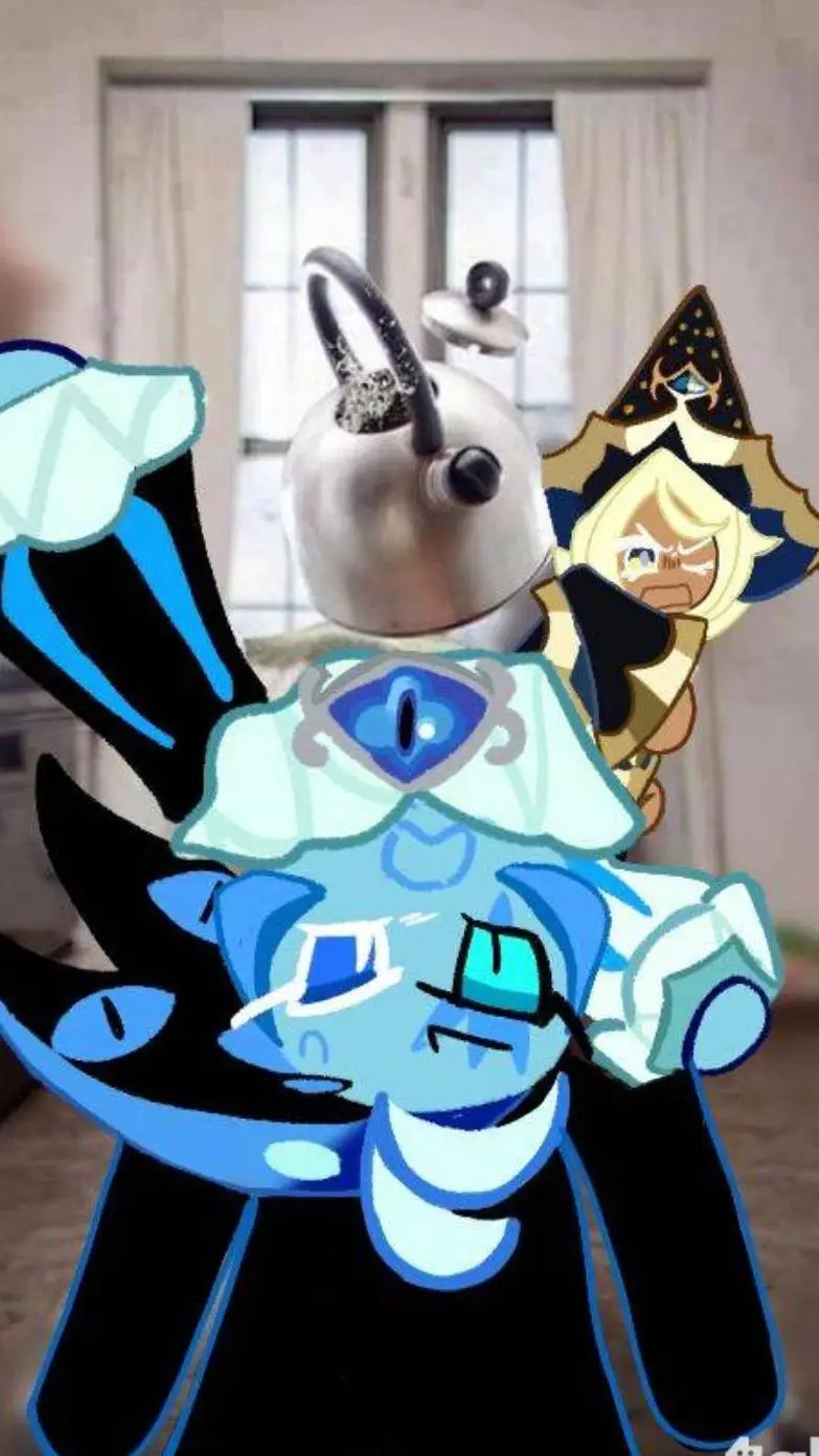 ai character: shadow milk cookie background