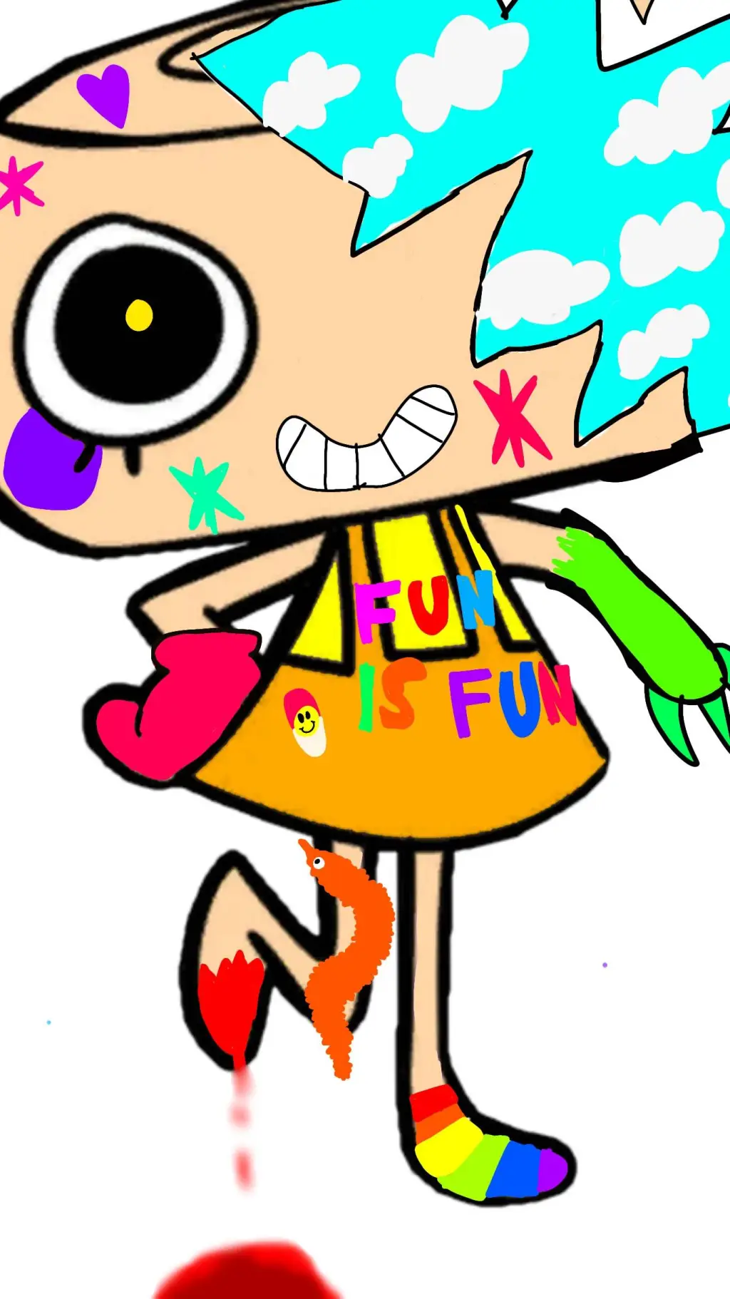 ai character: DW + weridcore? background