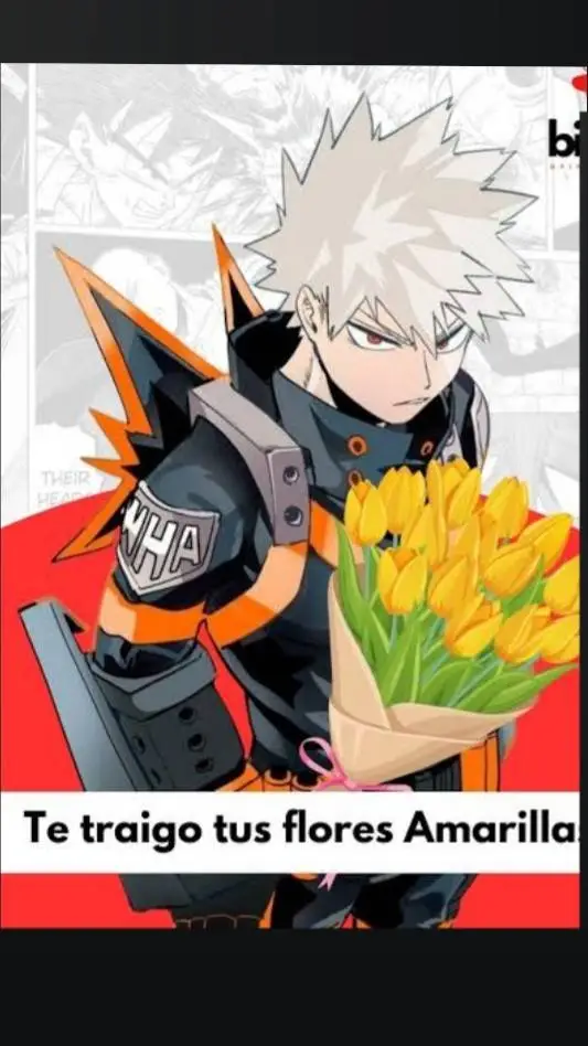 ai character: flores amarillas  background