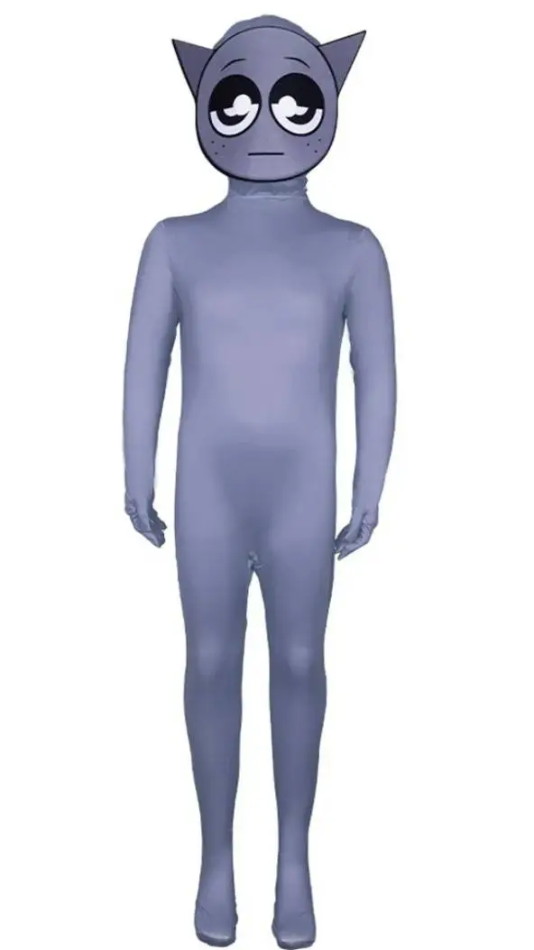 ai character: gray costume background