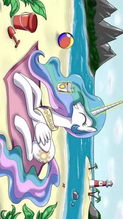 ai character: Princess Celestia  background