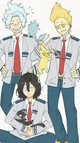 ai character: Rooftop trio Mha background
