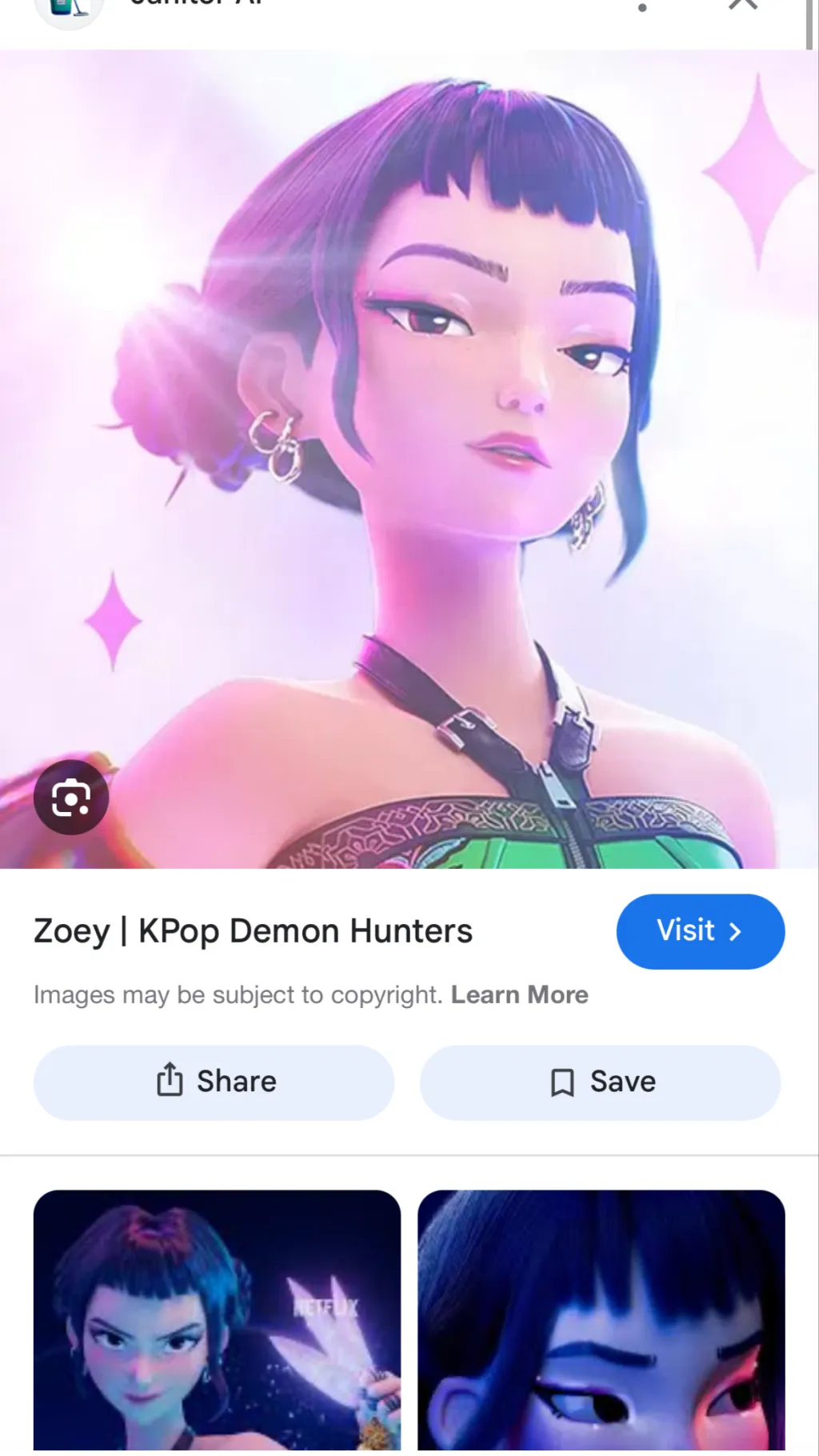 ai character: Zoe  background