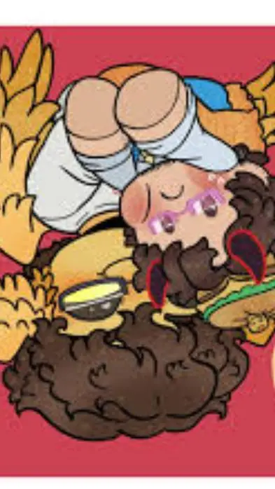 ai character: Chicken burger background