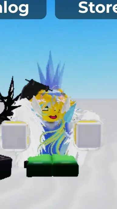 ai character: Itrapped ice background