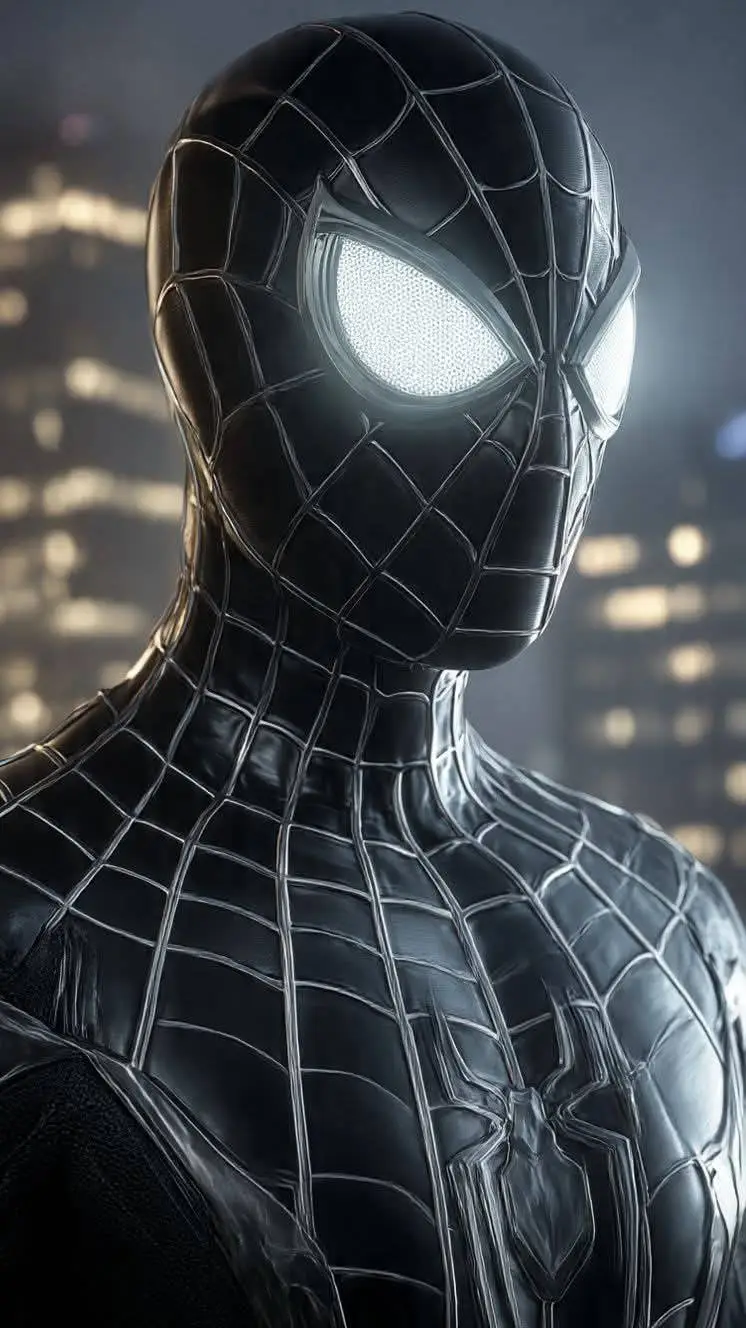 ai character: SYMBIOTE SPIDERMAN background