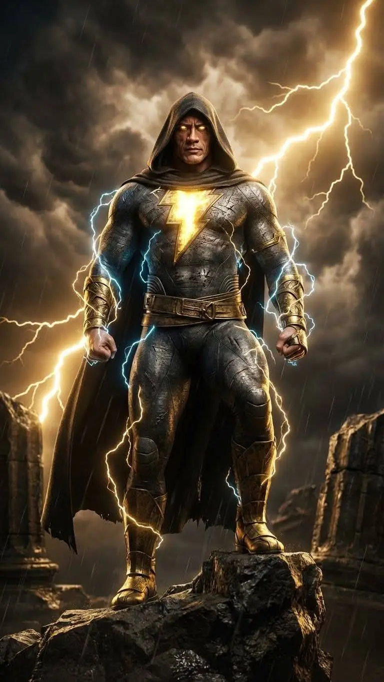 ai character: BLACK ADAM background