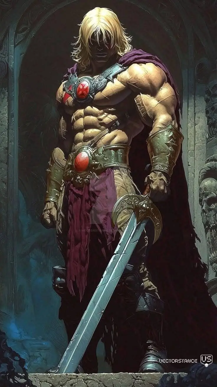 ai character: HE-MAN background