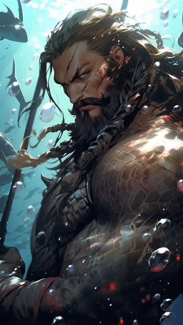 ai character: AQUAMAN background