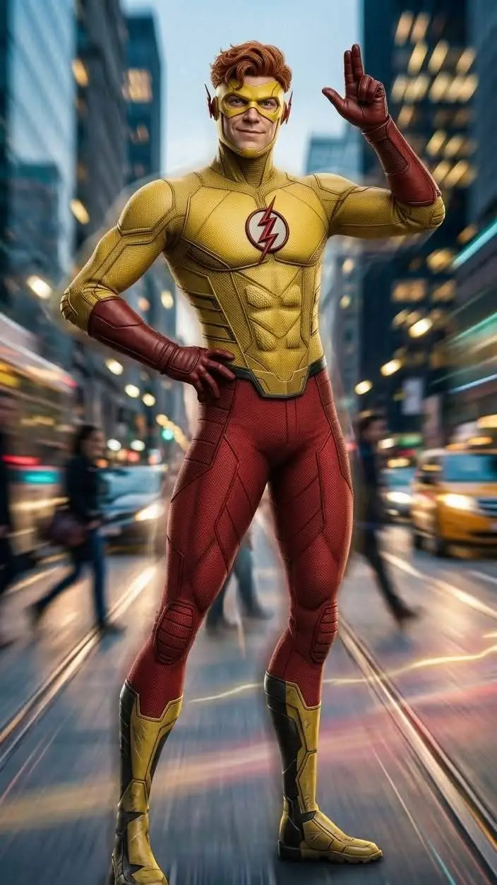 ai character: KID FLASH background