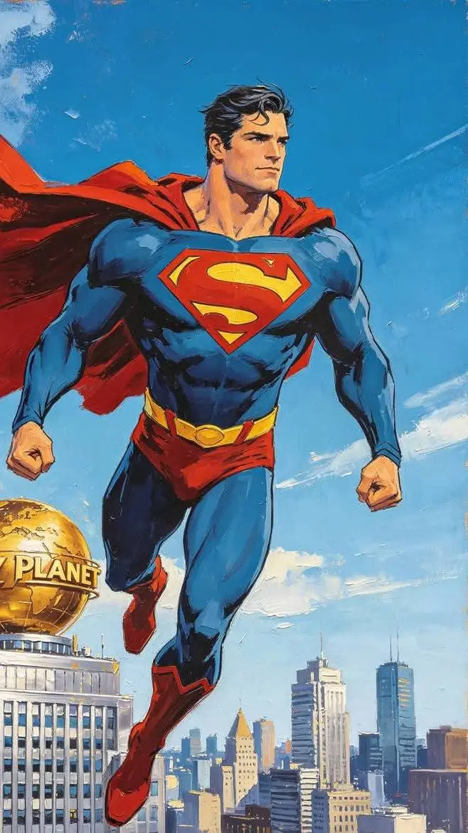ai character: SUPERMAN background